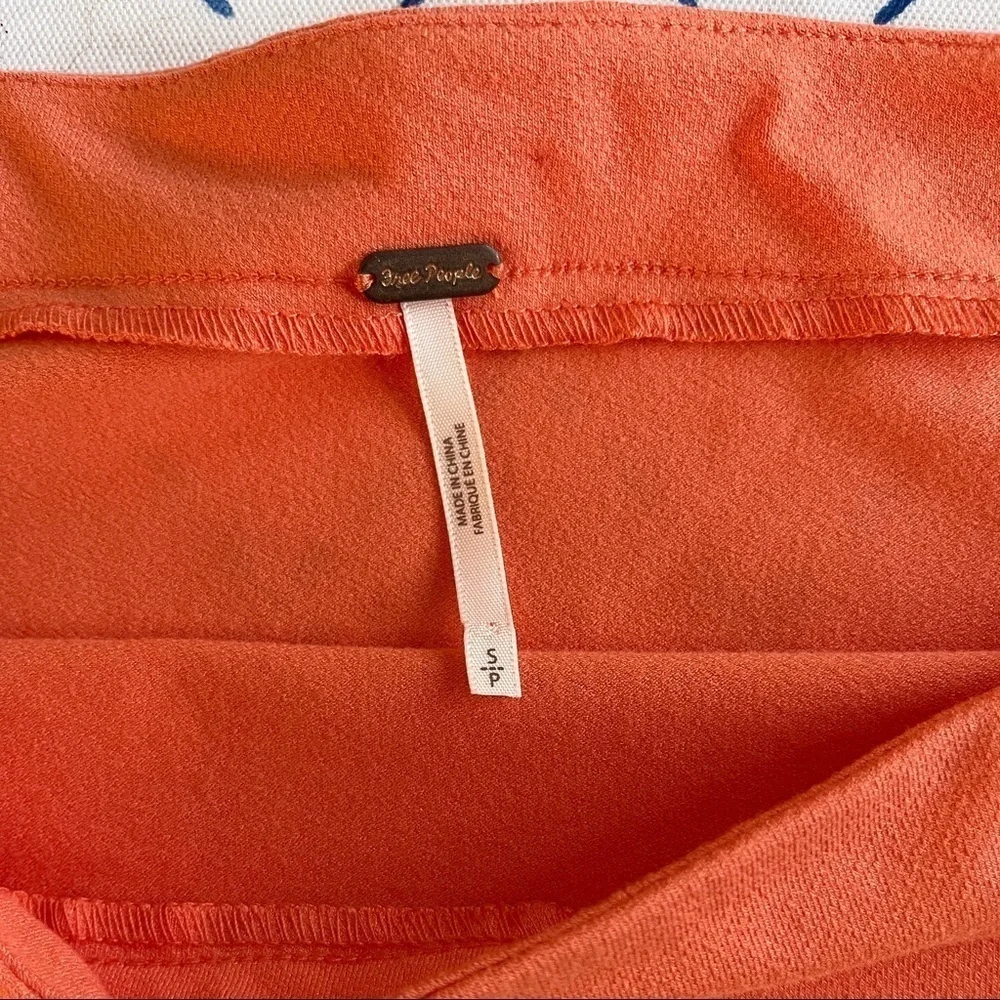 Free People Rock with It Tangerine Off Shoulder Puff Sleeve Top - PRICE DROP